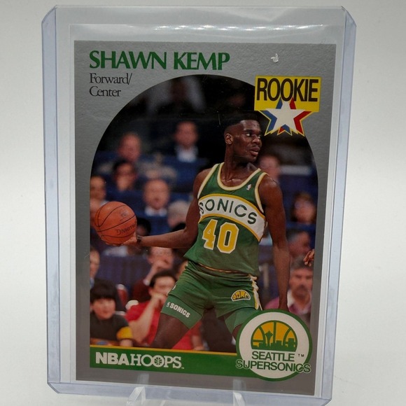 NBA Hoops Other - Shawn Kemp 1990 NBA Hoops Rookie Card 279 Seattle SuperSonics Basketball Card